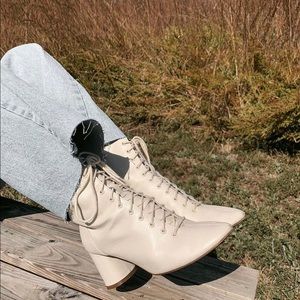 Zara Lace Up Leather Ankle Boots